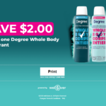 Degree Deodorant Coupon