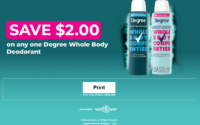 Degree Deodorant Coupon